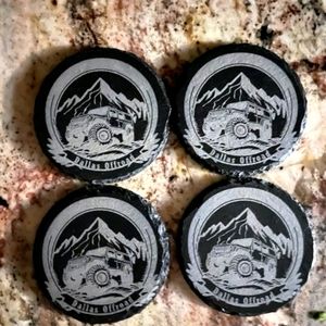 Slate coaster engraved setof 4